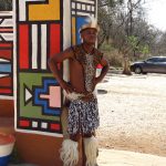 Learning about different tribes at Lesedi Cultural Village