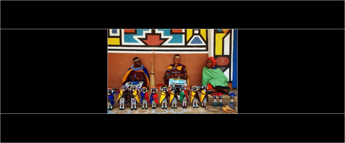 16628313 - lesedi village, south africa - january 1: african ndebele women wearing traditional handmade accessories sell traditional dolls on january 01, 2008 in lesedi african lodge and cultural village, south africa